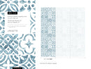 Tile Wallpaper with a Watercolor Patchwork Motif in Blue - D526