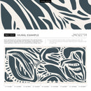 Abstract Wallpaper with Organic Cut-Out Shapes in Dark Blue - D623
