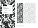 Abstract Wallpaper with an Organic Brushstroke Motif in Black and White - D539