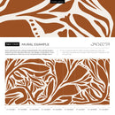 Abstract Wallpaper with Bold Organic Lines in Orange and Beige - D638