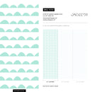Scalloped Wallpaper with a Dotted Wave Motif in Mint Green - A358