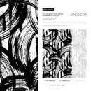 Abstract Wallpaper with Bold Paintbrush Strokes in Black and White - B039