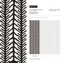 Hand-Drawn Chevron Motif in Black and Off-White - B410