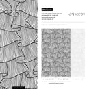 Abstract Wallpaper with Flowing Wavy Lines in Black and White - C424