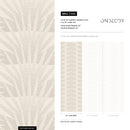 Art Deco Minimalist Wallpaper with a Stylized Sunburst Motif in Beige and Cream - C464