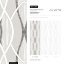 Abstract Wallpaper with a Modern Linear Pattern in Gray, White, and Black - C891