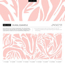 Abstract Wallpaper with Large Organic Forms in Pink - D635