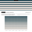 Striped Wallpaper with a Bold Horizontal Pattern in Dark Teal and Cream - D729