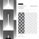 Art Deco Wallpaper with a Linear Arch Motif in Black and White - B079