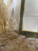 Moroccan Gold Brass Hand-Engraved Mirror