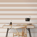 Striped Wallpaper in Beige and Taupe - D730