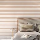 Striped Wallpaper in Beige and Taupe - D730