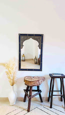 Handmade Moroccan Mirror - Engraved Yellow Frame Mirror