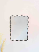 Silver Frame Wavy Mirrors - Aesthetic Luxurious Wall Mirror