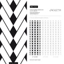 Geometric Wallpaper with a Diamond Chevron Motif in Black and White - A327