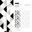Geometric Wallpaper with a Modern Triangle Collage in Black, White, and Grey - A475