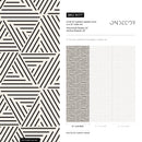 Geometric Wallpaper with a Triangle Motif in Black and White - B077