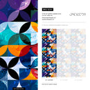 Geometric Wallpaper Featuring Overlapping Circles in Blue, Orange, and Black - B264