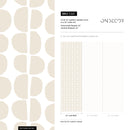 Abstract Wallpaper with a Minimalist Semi-Circle Pattern in Beige - C221