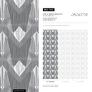 Abstract Wallpaper with a Sketched Geometric Motif in Gray and White - C816