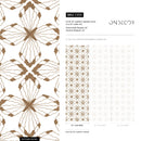 Boho Tile Wallpaper Featuring a Floral Motif in Brown - C935