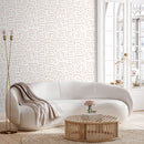 Distressed Abstract Wallpaper in Beige - D944