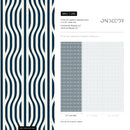 Abstract Wallpaper with Wavy Vertical Lines in Dark Blue and White - C286