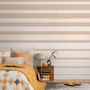 Striped Wallpaper in Beige and Taupe - D730