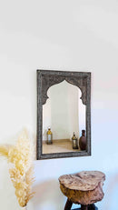 Handmade Moroccan Mirror - Engraved Yellow Frame Mirror