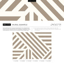 Geometric Wallpaper with Bold Diagonal Stripes in Beige and Off-White - D734