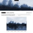 Watercolor Wallpaper with a Moody Wash in Navy Blue - X154