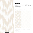 Boho Wallpaper with an Abstract Ikat Motif in Beige - C744