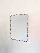Silver Frame Wavy Mirrors - Aesthetic Luxurious Wall Mirror