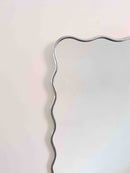 Silver Frame Wavy Mirrors - Aesthetic Luxurious Wall Mirror