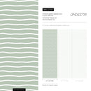 Modern Abstract Wallpaper with Minimalist Wavy Lines in Light Green and White - D747