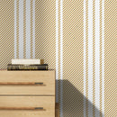 Striped Wallpaper Featuring Modern Diagonal Lines in Yellow - D784