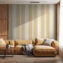 Striped Wallpaper Featuring Modern Diagonal Lines in Yellow - D784