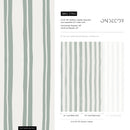 Modern Striped Wallpaper with Wavy Lines in Light Green and Off-White - D764