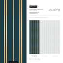 Art Deco Wallpaper with an Elegant Striped Motif in Green and Gold - D770