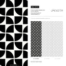 Geometric Wallpaper with a Bold Quarter-Circle Motif in Black and White - B795