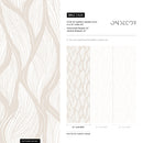 Minimalist Wavy Leaf Abstract Wallpaper in Beige and Cream - C626