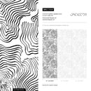 Abstract Wallpaper with Wavy Concentric Lines in Black and White - C628