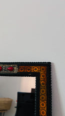 Vintage Moroccan Bone Inlay Mirror