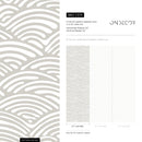 Boho Wallpaper with a Scalloped Shell Pattern in Beige and White - C579