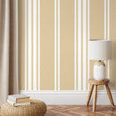 Striped Wallpaper Featuring Modern Diagonal Lines in Yellow - D784