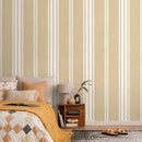 Striped Wallpaper Featuring Modern Diagonal Lines in Yellow - D784