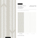 Minimalist Herringbone Wallpaper with Brushed Stripe in Sage Green and White - D800