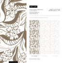 Floral Wallpaper Featuring Brushed Floral Vines in Beige and Brown - C959