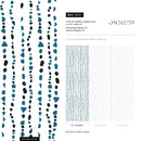 Minimalist Dotted Vertical Stripe Abstract Wallpaper in Teal and Black - A150