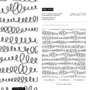 Abstract Wallpaper with a Hand-Drawn Loop Motif in Black and White - A008
